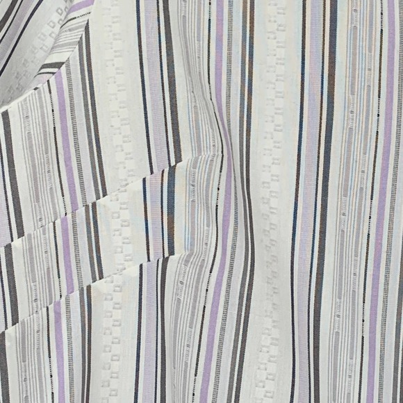 PINK Thomas Pink White, Purple & Gray Striped Cotton Blouse Size 6 US - Picture 2 of 7